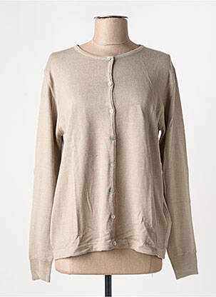 Vestă cu mâneci lungi bej QUATRE VINGT JOURS femeie