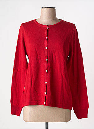 Vestă cu mâneci lungi roșu închis QUATRE VINGT JOURS femeie