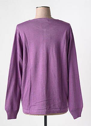 Vestă cu mâneci lungi guler rotund violet QUATRE VINGT JOURS femeie