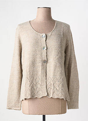 Vestă cu mâneci lungi bej GRIFFON femeie