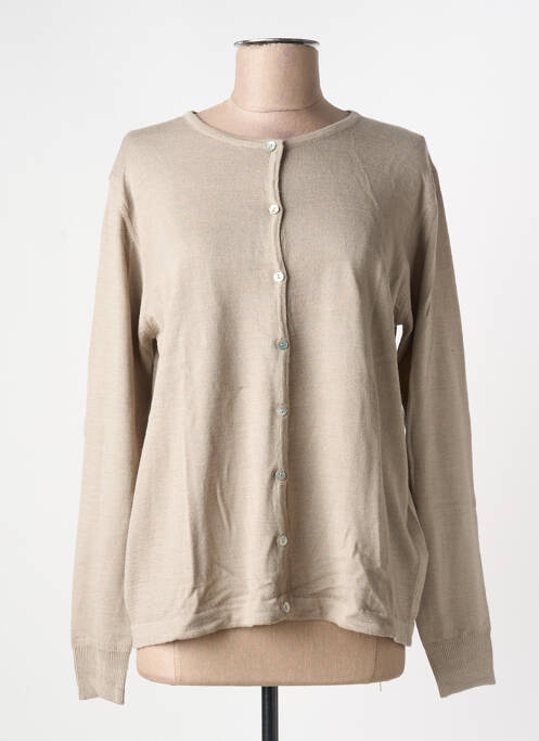 Vestă cu mâneci lungi bej QUATRE VINGT JOURS femeie