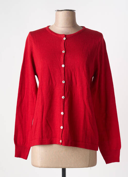 Vestă cu mâneci lungi roșu închis QUATRE VINGT JOURS femeie