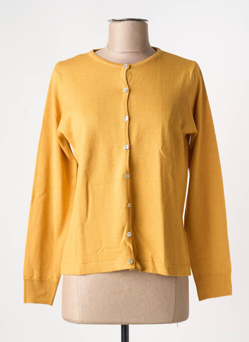 Vestă cu mâneci lungi galben QUATRE VINGT JOURS femeie