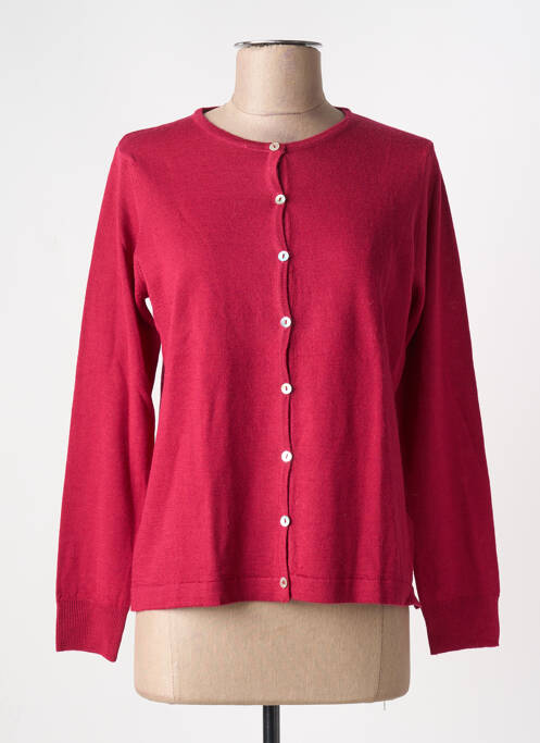 Vestă cu mâneci lungi roz închis QUATRE VINGT JOURS femeie