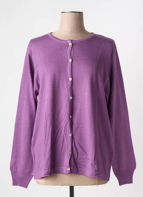 Vestă cu mâneci lungi violet QUATRE VINGT JOURS femeie