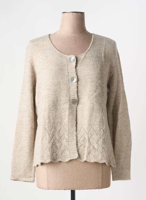 Vestă cu mâneci lungi bej GRIFFON femeie