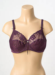 Sutien efect material satinat sutien cupe întregi cu decolteu înalt violet EMPREINTE femme