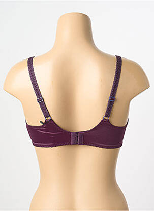 Sutien efect material satinat sutien cupe întregi cu decolteu înalt violet EMPREINTE femeie