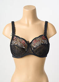 Sutien broderie sutien cupe întregi cu decolteu înalt negru EMPREINTE femme