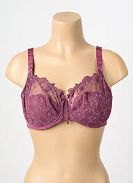 Sutien broderie sutien cupe întregi cu decolteu înalt violet EMPREINTE femme
