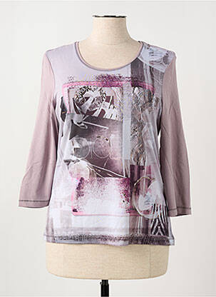 Tricou mâneci 3/4 mâneci 3/4 roz BARBARA LEBEK femeie