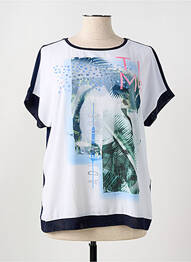 Tricou croială dreaptă mâneci scurte albastru THOMAS RABE femme