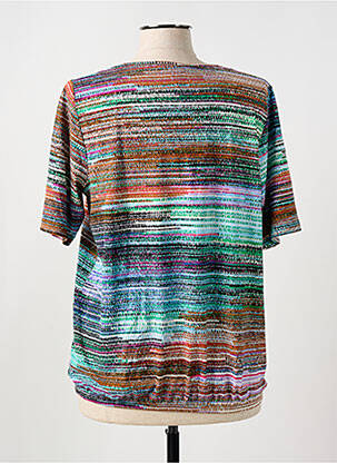 Tricou imprimeu fantezie mâneci scurte albastru HAJO femeie