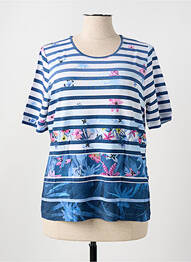 Tricou elasticitate mâneci scurte albastru BE AND BE THOUCH DOWN femeie