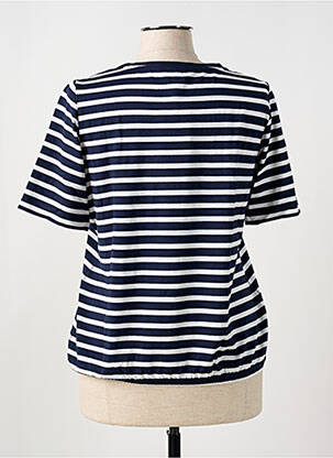 Tricou serigrafie cu strasuri mâneci scurte albastru RABE femeie