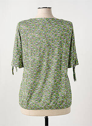 Tricou guler în v mâneci scurte verde RABE femeie