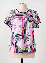 Tricou croială cambrată mâneci scurte roz RABE femme