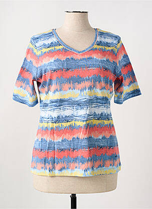 Tricou guler în v mâneci scurte albastru RABE femme