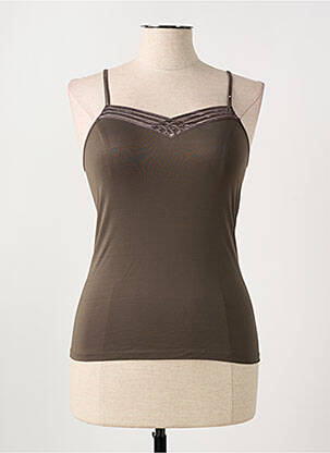 Top/caraco efect material satinat maro MEY femme