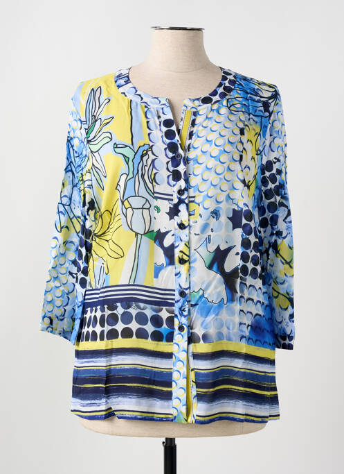 Cămașă imprimeu floral mâneci 3/4 albastru RABE femme