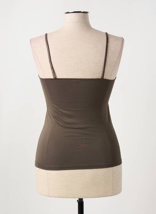 Top/caraco efect material satinat maro MEY femme