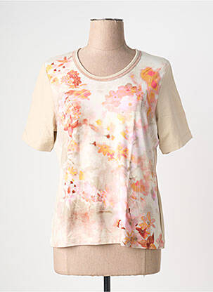 Tricou elasticitate mâneci scurte bej RABE femme