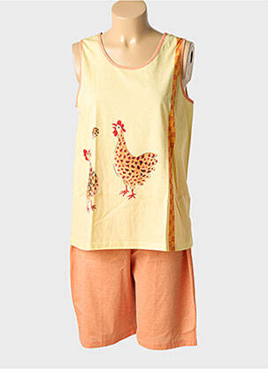 Pijamale scurte galben PILL femeie