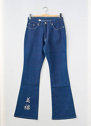 Blugi cu croială evazată albastru REDMAN femeie