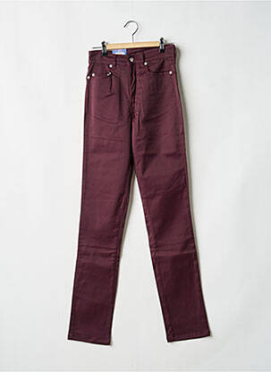 Pantalon slim țesătură acoperită mărime normală violet REDMAN femeie