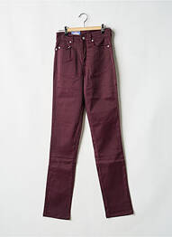 Pantalon slim țesătură acoperită mărime normală violet REDMAN femme