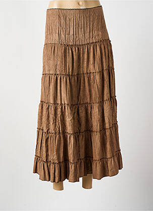 Fustă lungă maro BEVERLY femeie