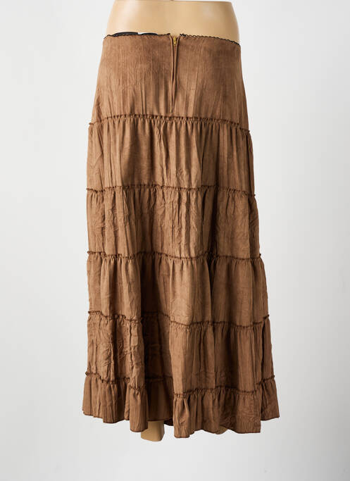 Fustă lungă maro BEVERLY femeie