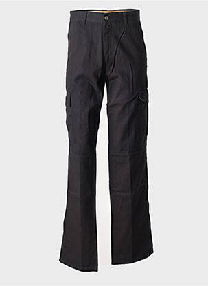Pantalon cargo țesătură poplin talie înaltă negru REDMAN femeie