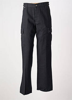Pantalon cargo croială dreaptă talie înaltă negru REDMAN bărbat