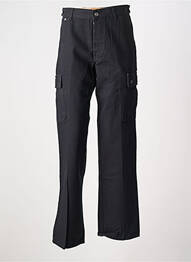 Pantalon cargo croială dreaptă talie înaltă negru REDMAN homme