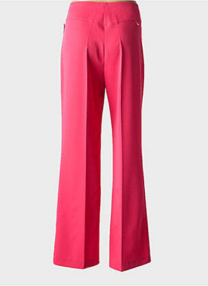 Pantalon evazat talie cu cleme talie înaltă roz PAS DE QUOI... femeie