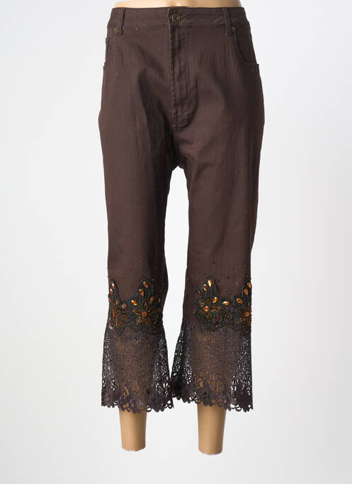 Pantalon trei sferturi maro NANA BELLE femeie