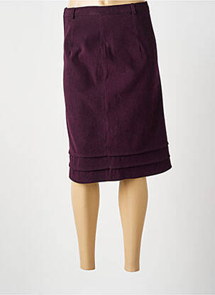 Fustă midi croială dreaptă violet BEVERLY femeie