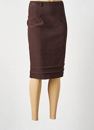 Fustă midi maro BEVERLY femeie