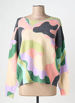 Pulover guler rotund mâneci lungi verde GRACE & MILA femme