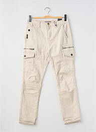 Pantalon cargo croială dreaptă bej DEELUXE homme