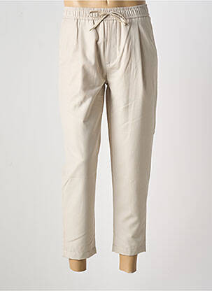 Pantalon 7/8 țesătură poplin mărime normală bej CASUAL FRIDAY bărbat