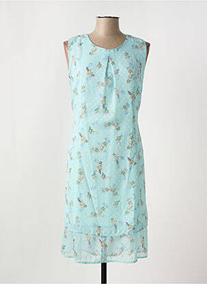 Rochie midi imprimeu floral fără mâneci albastru GRIFFON femeie