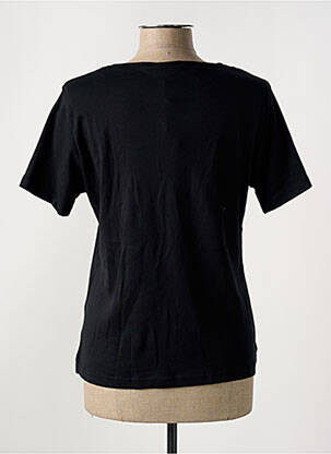 Tricou guler în v mâneci scurte negru MERI & ESCA femeie