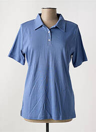 Polo elasticitate mâneci scurte albastru GRIFFON femme