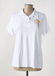 Polo broderie mâneci scurte alb I.ODENA femme