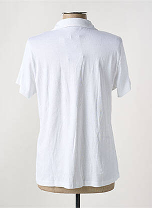 Polo broderie mâneci scurte alb I.ODENA femeie