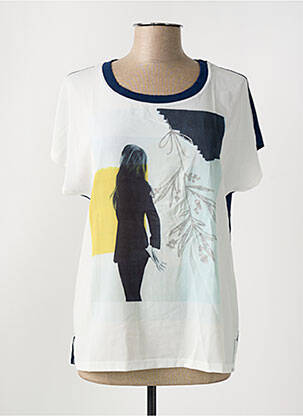 Tricou serigrafie mâneci scurte albastru GUY DUBOUIS femeie