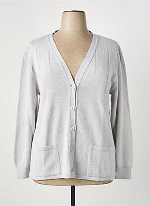 Vestă cu mâneci lungi croială cambrată gri GRIFFON femme