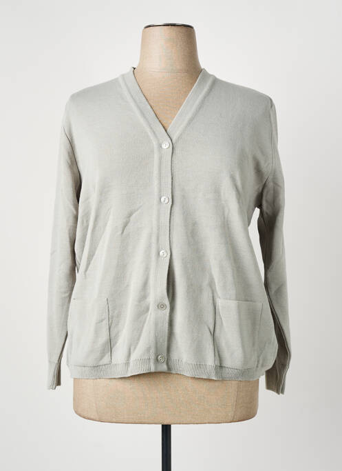 Vestă cu mâneci lungi croială cambrată gri I.ODENA femme